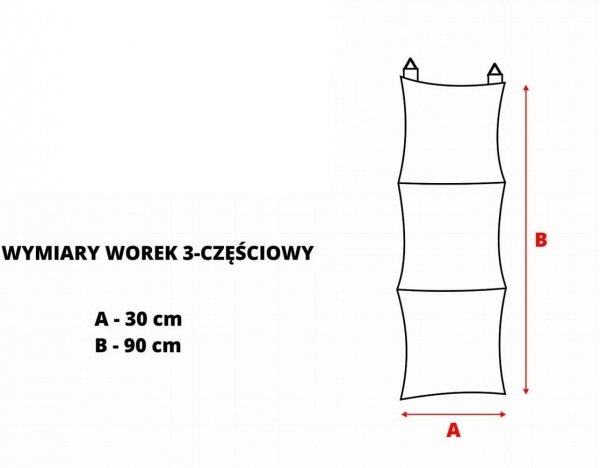 Worek na ścianę 3-częściowy-pusty