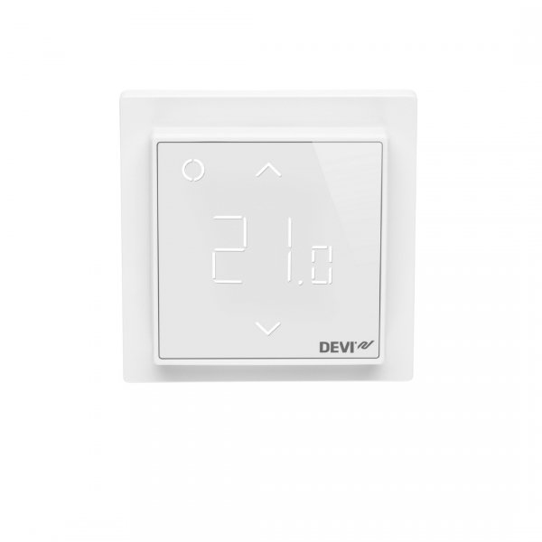 Termostat DEVIreg Smart Wifi biały widok z przodu