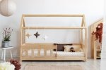 Lit en bois Lit Maison Mila MBP 80x180cm ADEKO