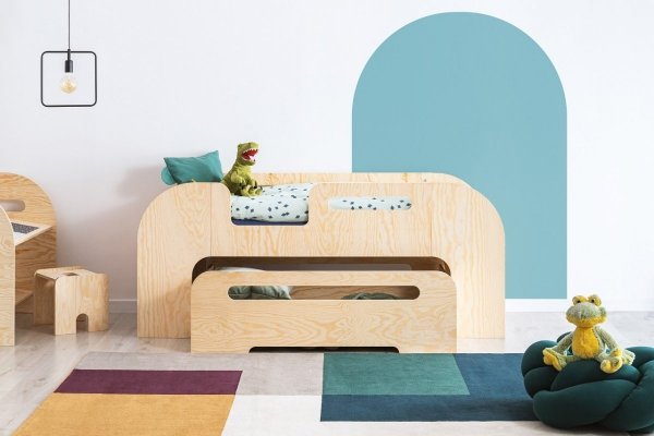 Lit en bois Lit Maison AIKO 70x140cm ADEKO