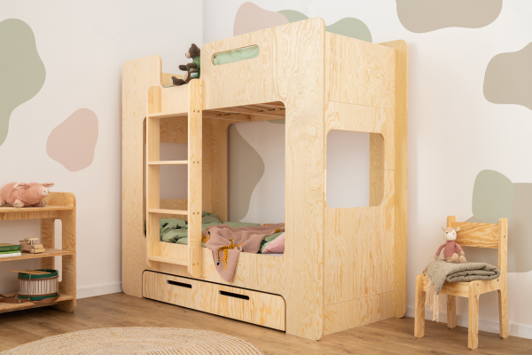 SIMBA S 80x190cm Łóżko piętrowe dziecięce domek  ADEKO
