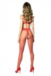 Amour Hip Lace Red 30 DEN Rajstopy
