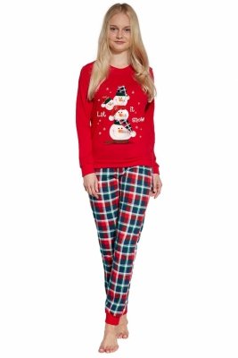 Cornette Young Girl 592/172 Snowman 2 134-168 piżama dziewczęca