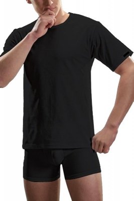 Cornette Authentic 202 czarna koszulka męska