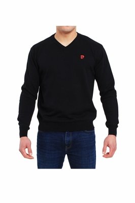 Pierre Cardin V-Logo czarny Sweter