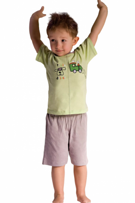 Piccolo Meva Samuel 2973 szaro-zielona piżama chłopięca