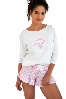 Sensis The Best Ecru-Pink piżama damska