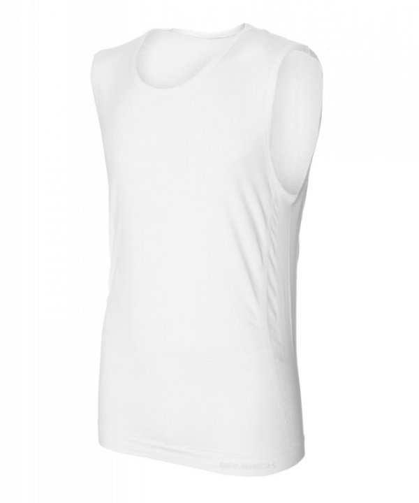 Brubeck sl 0068A biała koszulka męska