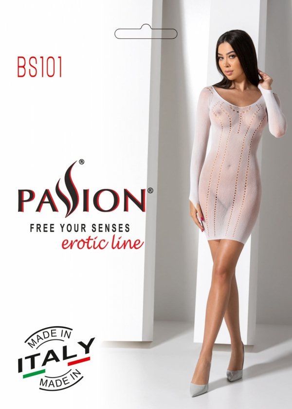 Passion BS101 biała Sukienka