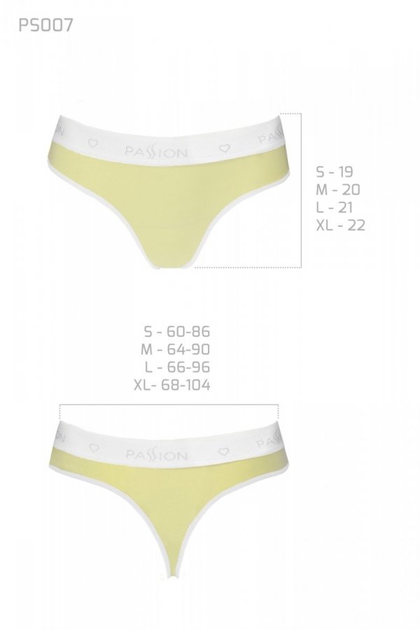 PS007 PANTIES yellow stringi bawełniane 
