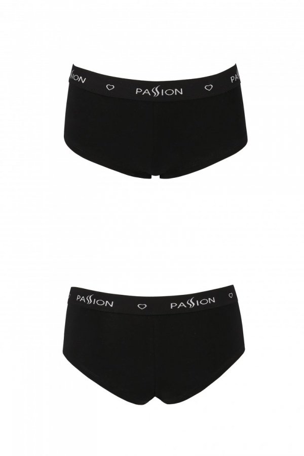 PS010 PANTIES black bawełnaine figi 