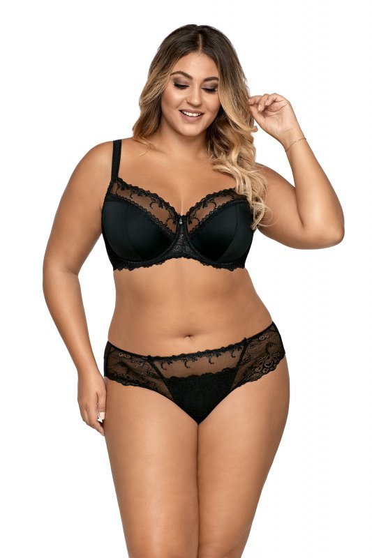 Ava 1030 Novato czarny biustonosz półusztywniany plus size