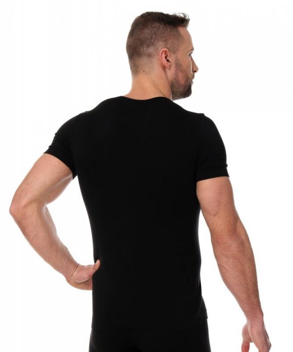 Brubeck SS 00990A czarna koszulka męska