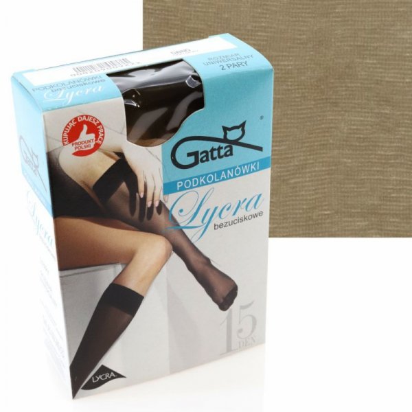 Gatta lycra 15den podkolanówki damskie 
