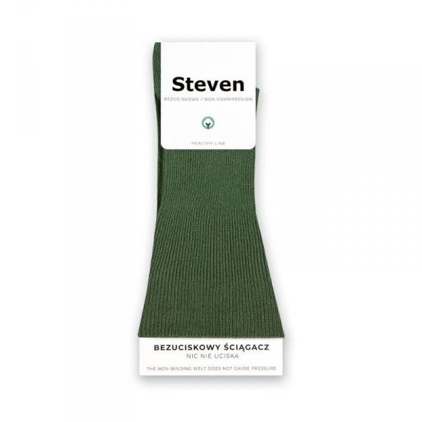 Steven 018 zielone skarpety bezuciskowe 