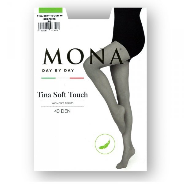 Mona Tina Soft Touch 40 den grafitowe rajstopy damskie