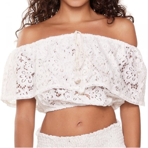 Lingadore 7217 off white top plażowy 