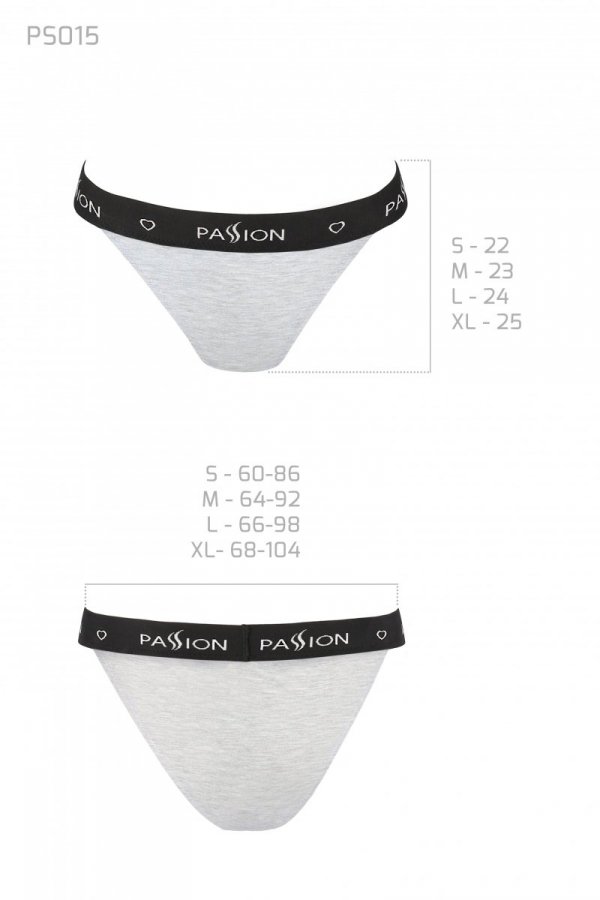 PS015 PANTIES grey sportowe figi