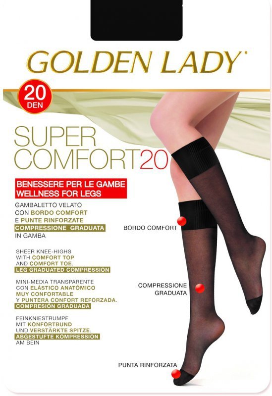 Golden Lady Super Comfort 20 den podkolanówki