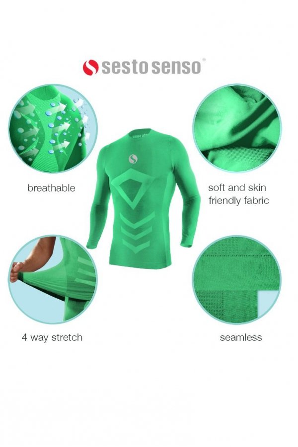 Sesto Senso Thermo Active CL38 zielona Koszulka męska