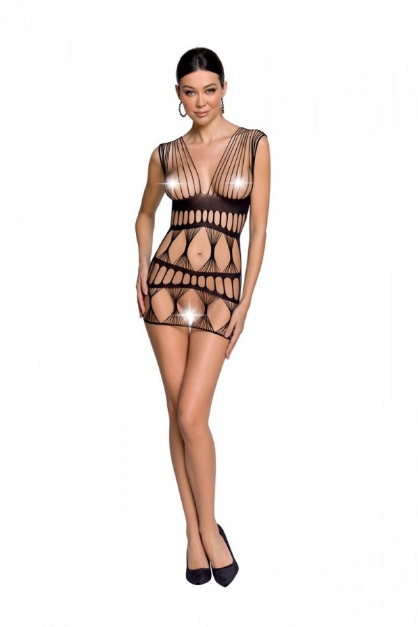 BS089 Bodystocking Czarny 