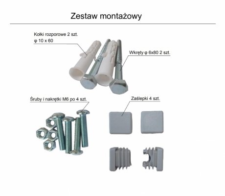 Zestaw montażowy do półki PG1S