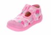 MILAMI 226 BR-22 PINK - kapcie dziewczęce różowe w truskawki na rzep