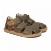 AMEKO Sandał zabudowany BAREFOOT KIKO - TAUPE na rzepy