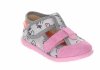 MILAMI 118 BR-29 GREY kapcie dziewczęce szare na rzepy