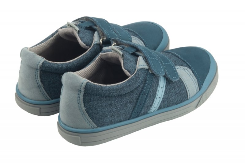 MAZUREK 1219 JEANS MIX półbuty  chłopięce na rzepy