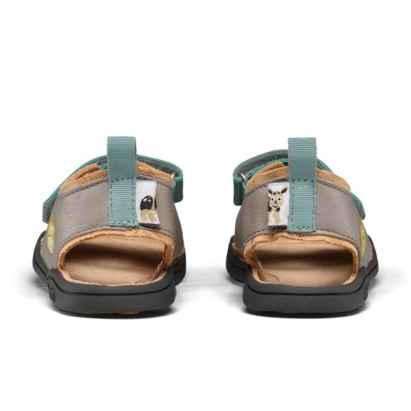 AFFENZAHN 01394-80151 Sandały Leather Grey na rzepy