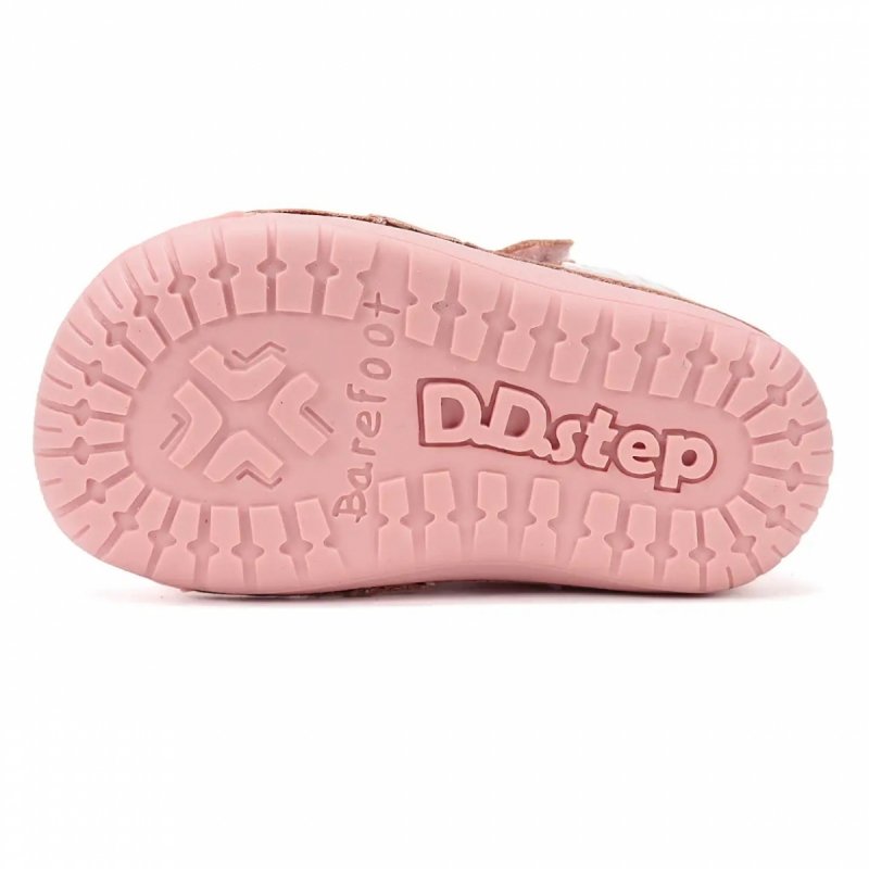 Trzewiki D.D.STEP BAREFOOT S070-61244 Baby Pink na rzepy
