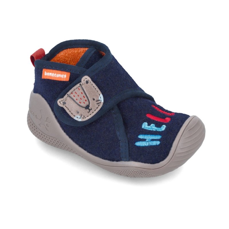 BIOMECANICS 241154-A089 AZUL MARINO kapcie tekstylne rzep