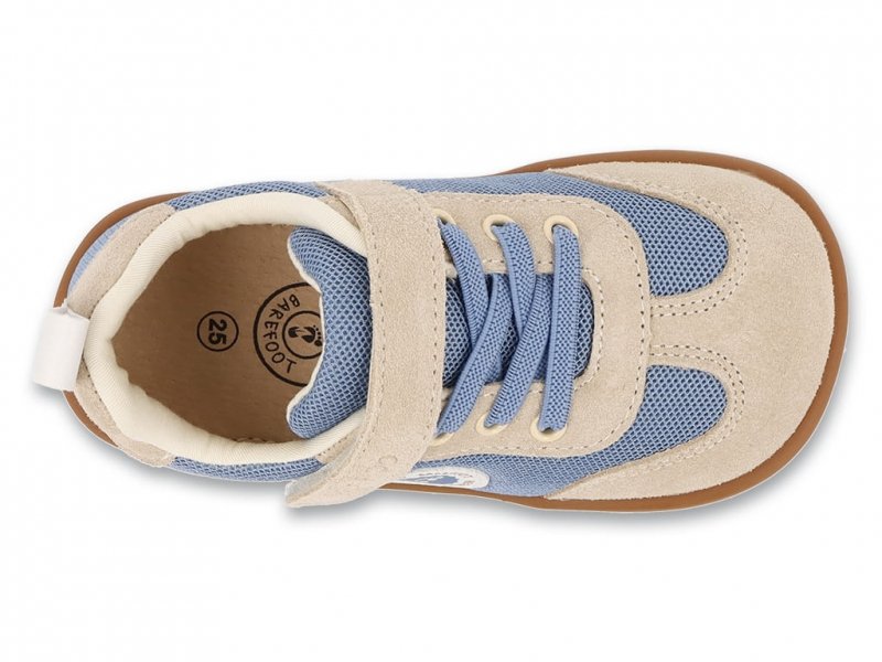 Befado MESHI BAREFOOT 004X011 niebieski/beż buty chłopięce na rzep