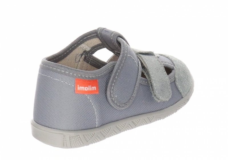 MILAMI 118-4  GREY kapcie chłopięce na rzepy 