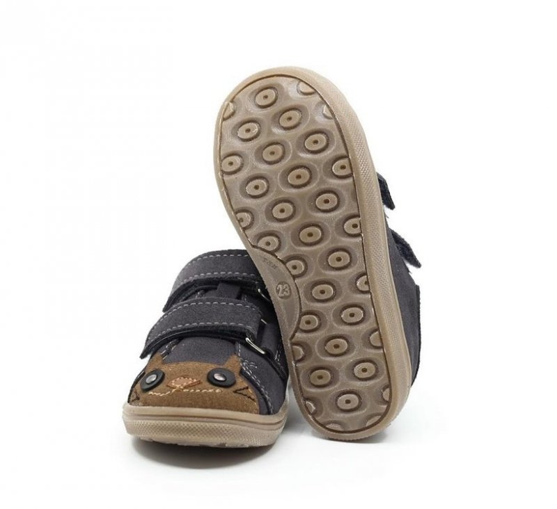 Półbuty Mrugała MAKI 3180/0-82 KITTY GREY na rzepy