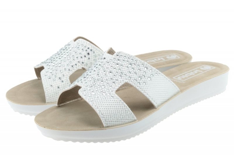 Klapki damskie Inblu BM-49 bianco-platino