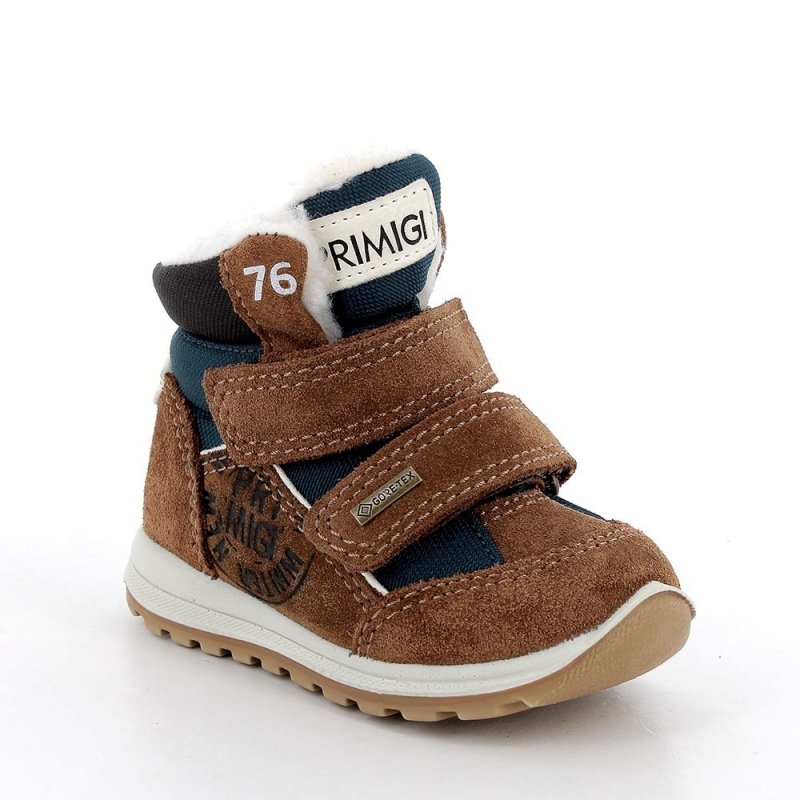 PRIMIGI 6855200 GORE-TEX Brązowe  trzewiki chłopięce na rzepy
