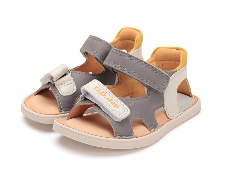 D.D.STEP G076-51334A Dark Grey sandałki chłopięce na rzepy
