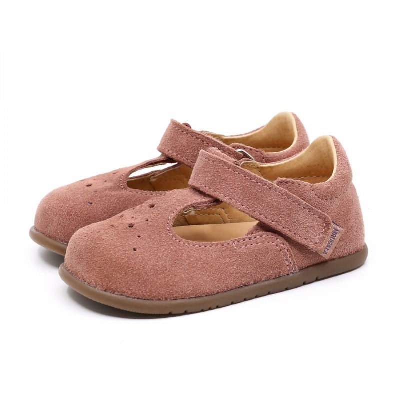 Baleriny Mrugała 2125/5-44 SOLE rosa welur na rzep