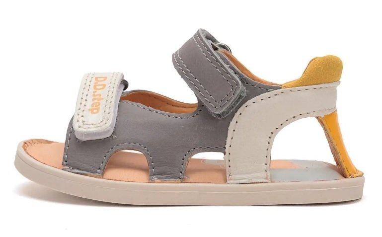 D.D.STEP G076-51334AM Dark Grey sandałki chłopięce na rzepy