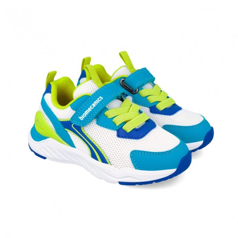 BIOMECANICS 262273-C057 biało/niebieski buty sportowe na rzep