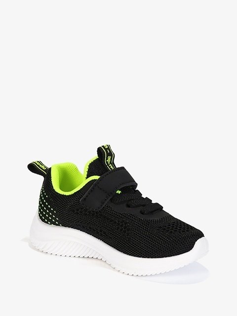 Apawwa ABC2091P BLACK/GREEN chłopięce buty sportowe na rzep