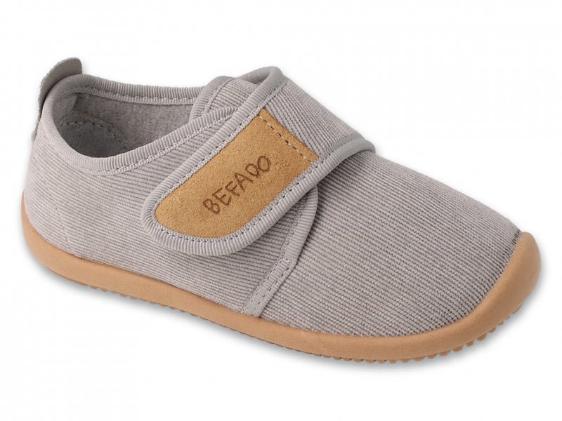 Befado 902X044 SOFTER - kapcie chłopięce szare na rzep
