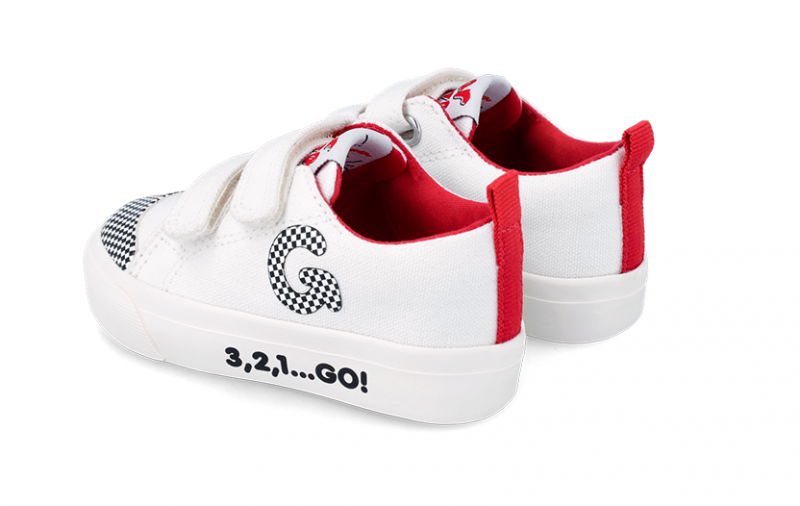 Garvalin 242802-B białe trampki chłopięce na rzepy