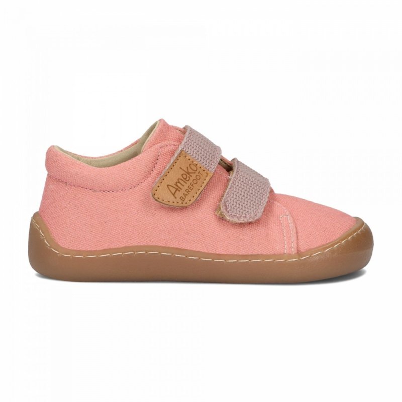 AMEKO tenisówki BAREFOOT NEO - BROWNROSE na rzepy
