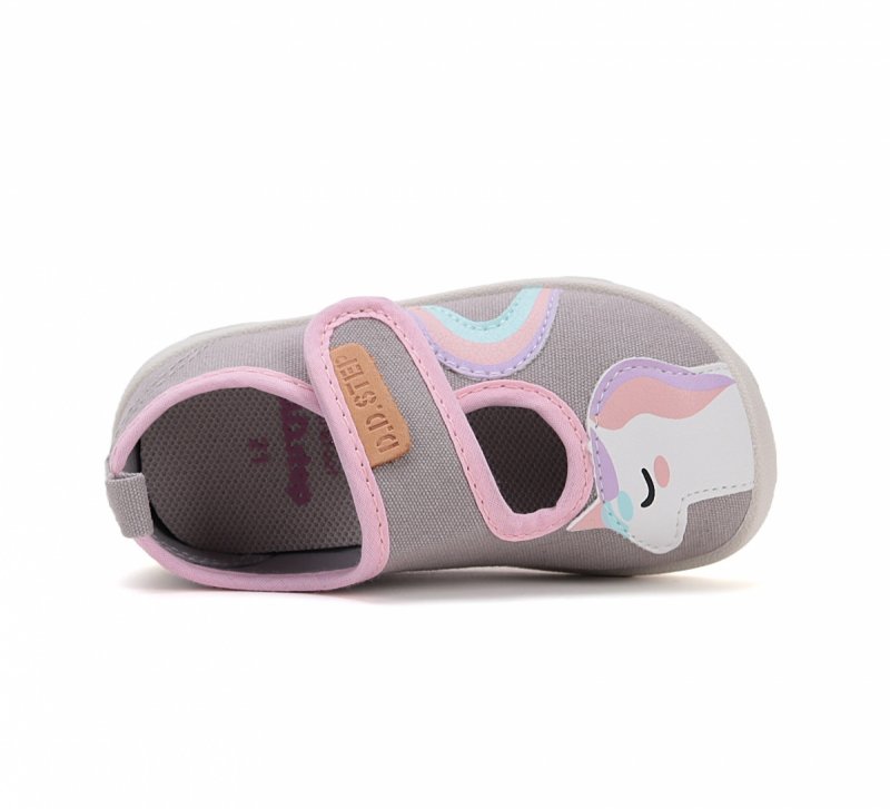 Tenisówki kapcie D.D.STEP BAREFOOT C086-51838AM GREY na rzep