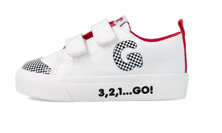 Garvalin 242802-B białe trampki chłopięce na rzepy