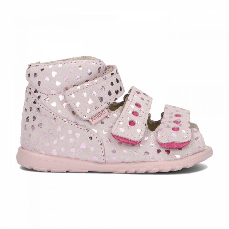 AMEKO A-17 PEDRO-ROSE  hearts buty profilaktyczno-korekcyjne na rzepy