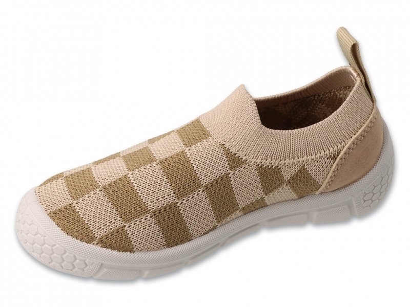 Befado 102X028 HONEY buty dziecięce beżowe - szachownica